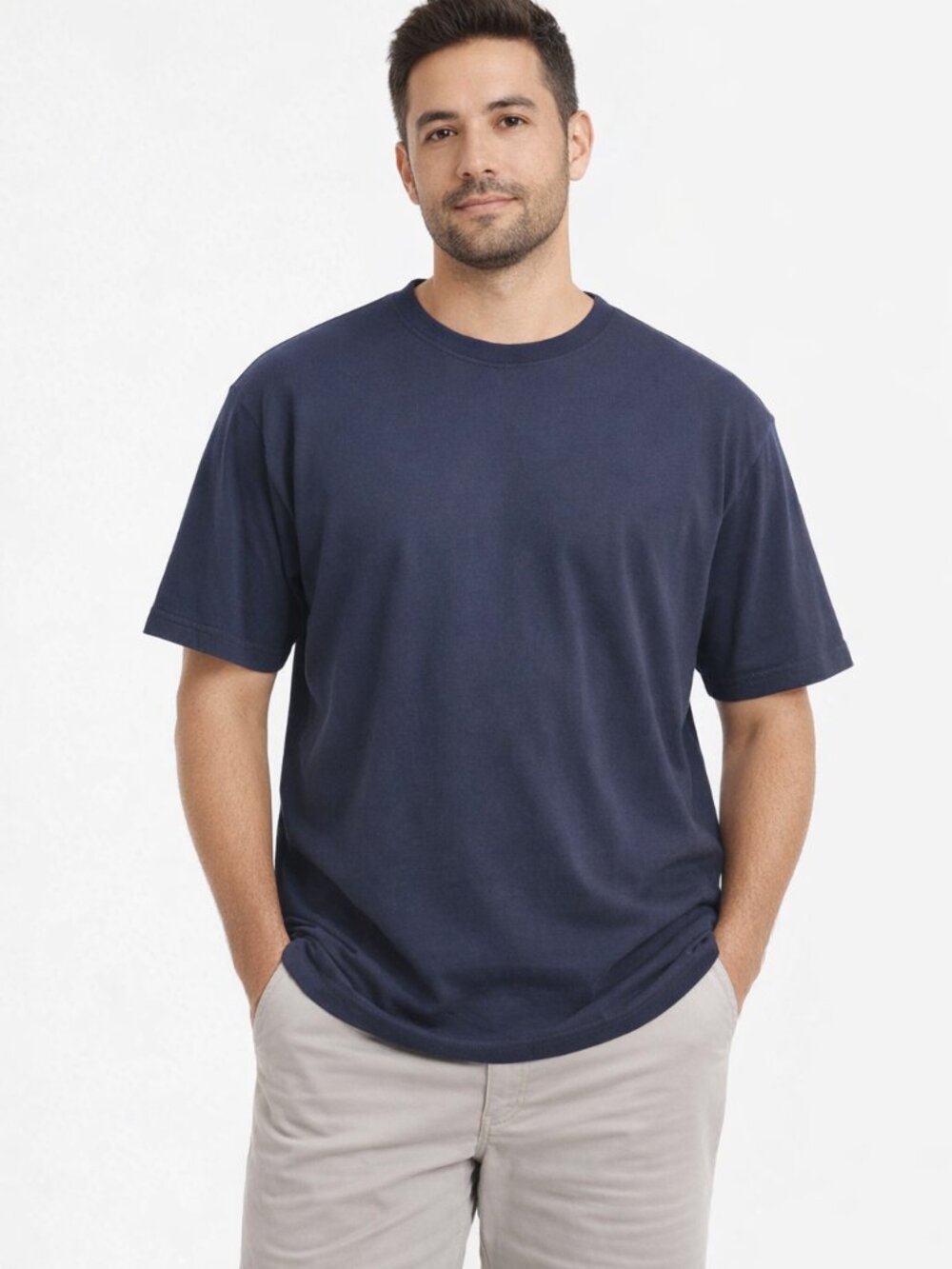 Eddie Bauer Men’s Short Sleeve Crew Neck Tee, Navy Blue XL,